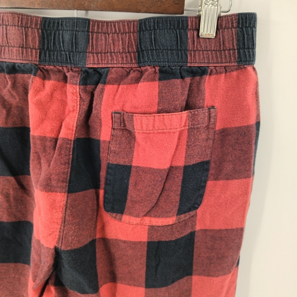 Abercrombie & Fitch Mens‎ Small Red Black Plaid Flannel Pajama Sleep Pants - Picture 5 of 5